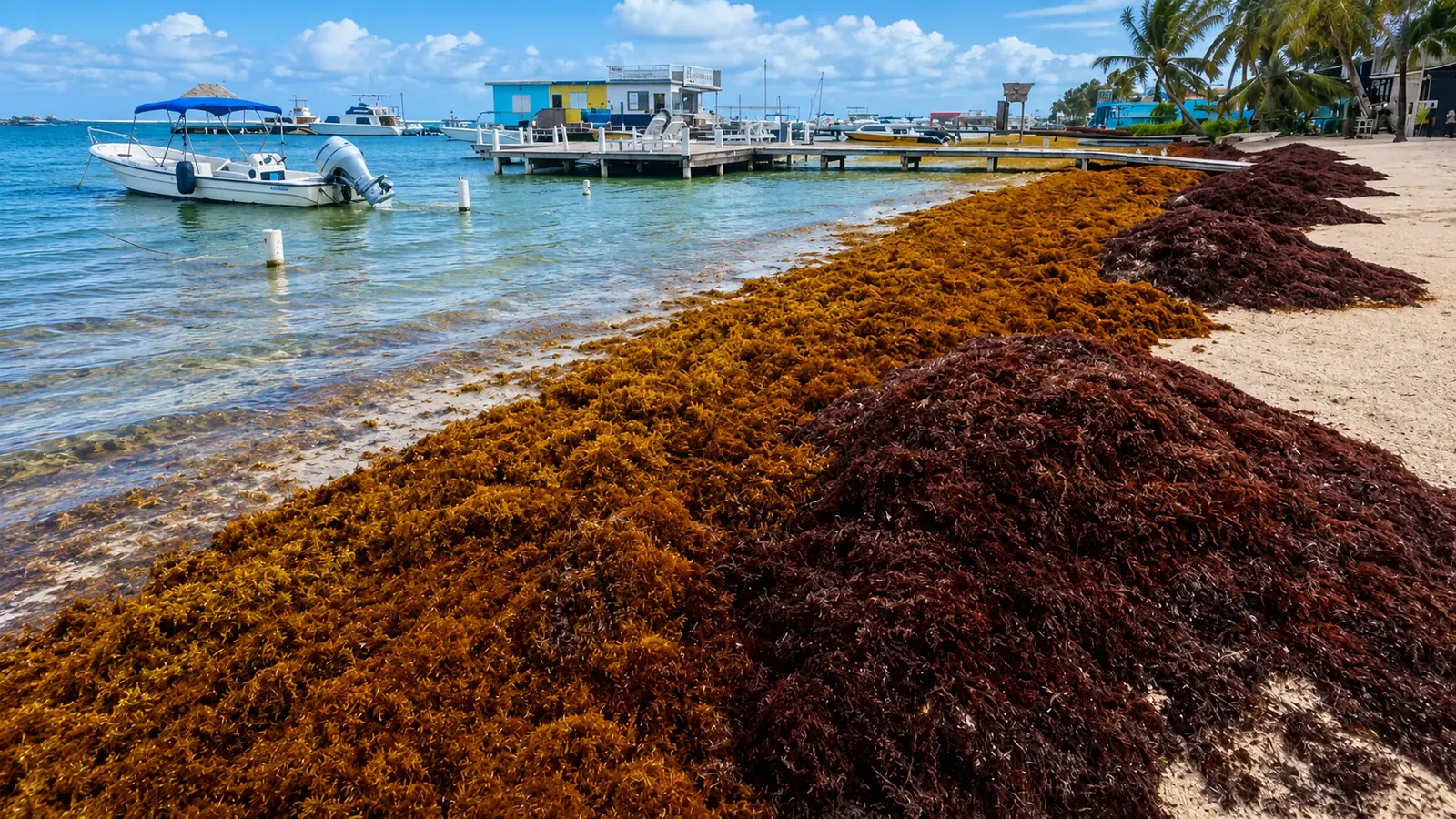 sargassum season in belize