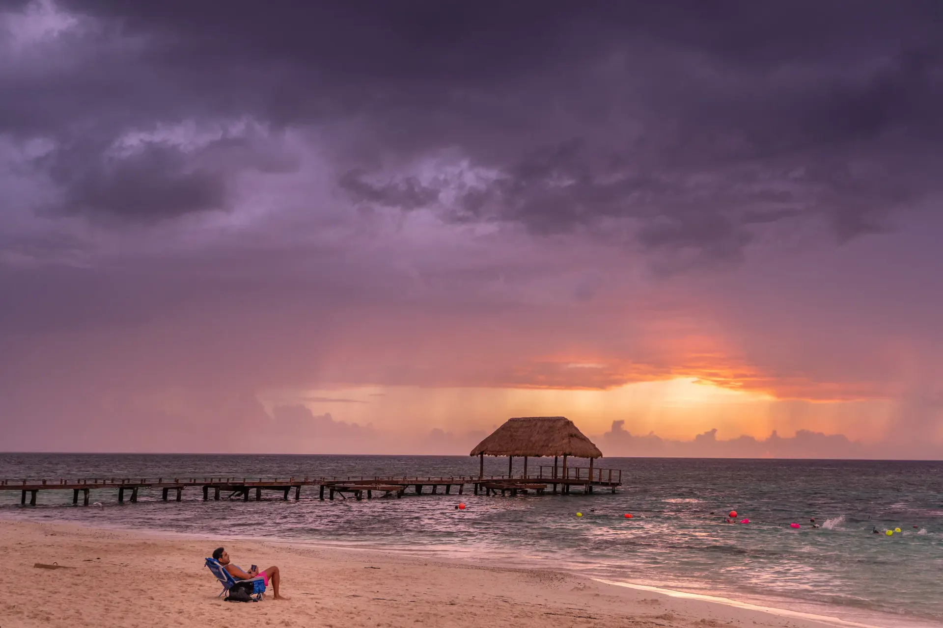 Belize travel scene featuring Sunset Wind-Down