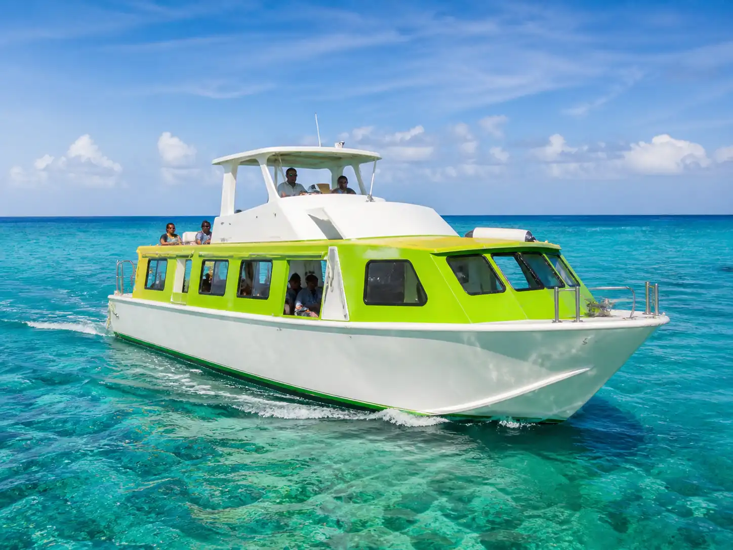 Belize water-taxi route across the Caribbean