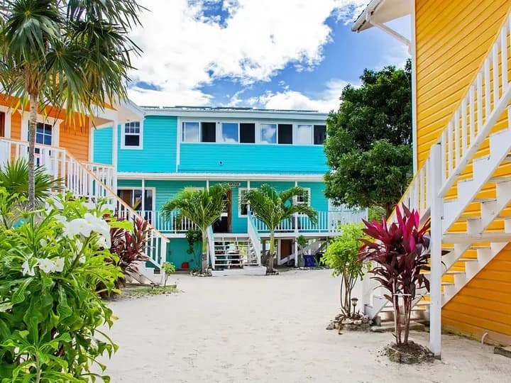 Belize travel scene featuring Secret Beach Cabanas in Ambergris Caye