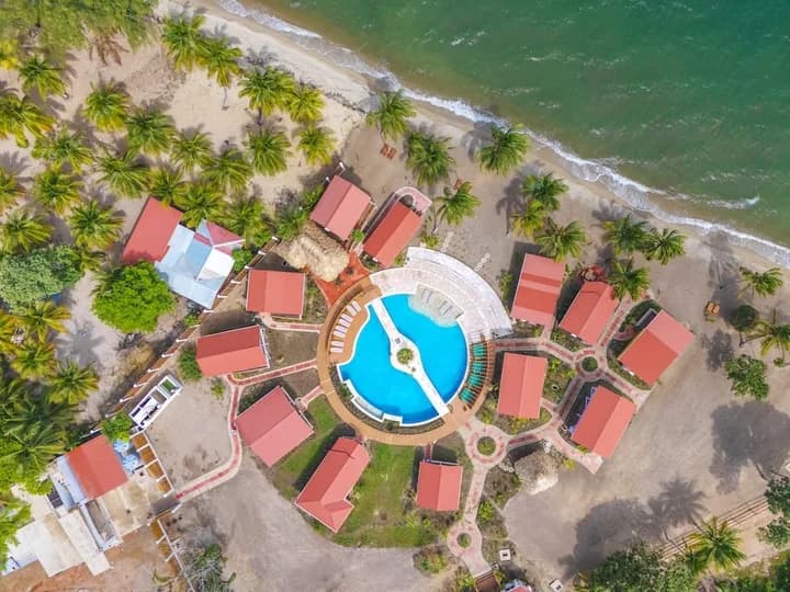 Belize travel scene featuring Beaches and Dreams Boutique Hotel in Hopkins