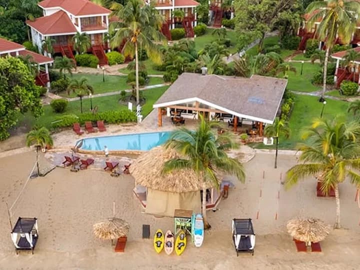 Belize travel scene featuring Belizean Dreams Resort in Hopkins