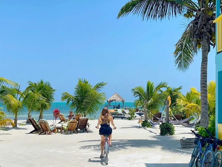 Belize travel scene featuring Colinda Cabanas in Caye Caulker