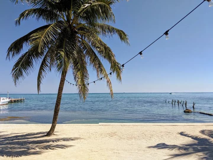 Belize travel scene featuring Blue Water Grill