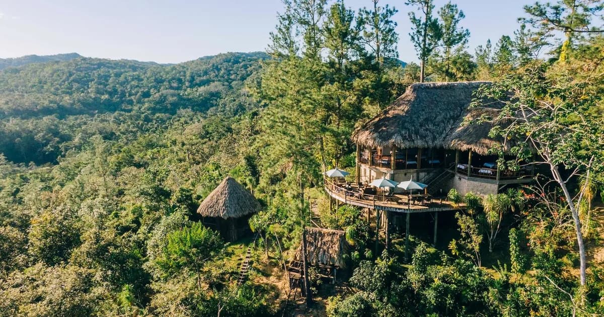 Belize travel scene featuring Mountain Pine Ridge accommodations