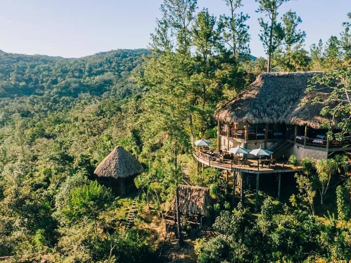Belize travel scene featuring Gaia Riverlodge in Mountain Pine Ridge