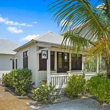 Garden Cottage accommodation exterior at Mahogany Bay Resort, Ambergris Caye, Belize