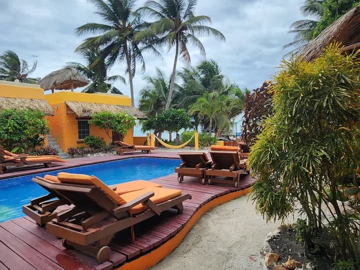 Belize travel scene featuring Seaside Cabanas in Caye Caulker