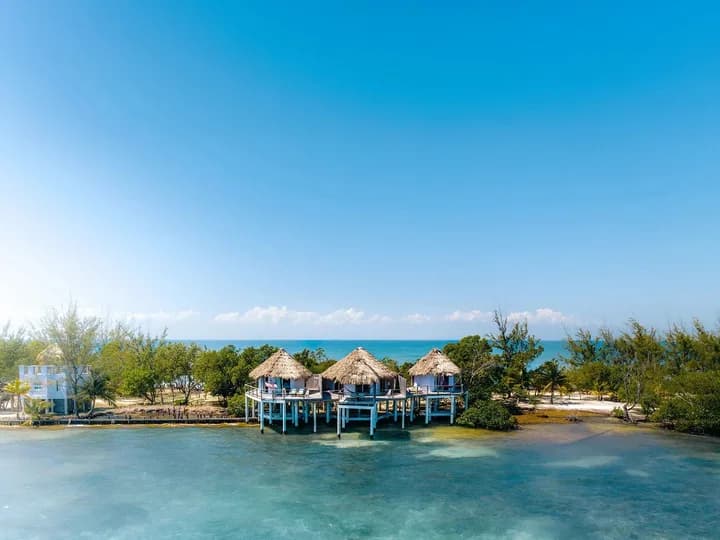Belize travel scene featuring Thatch Caye Resort in Dangriga